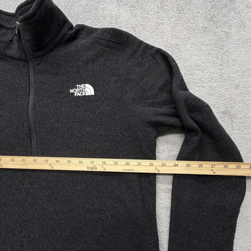 The North Face Sweatshirt‎ Mens L Gray Pullover 1/4 Zip Heavyweight Fleece